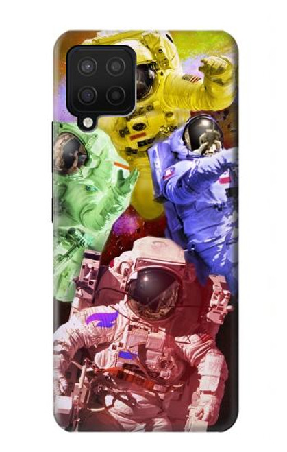 W3914 Colorful Nebula Astronaut Suit Galaxy Hard Case and Leather Flip Case For Samsung Galaxy A12