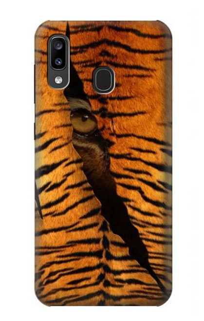 W3951 Tiger Eye Tear Marks Hard Case and Leather Flip Case For Samsung Galaxy A20, Galaxy A30
