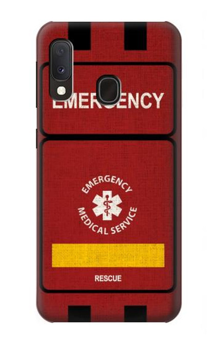 W3957 Emergency Medical Service Hard Case and Leather Flip Case For Samsung Galaxy A20e