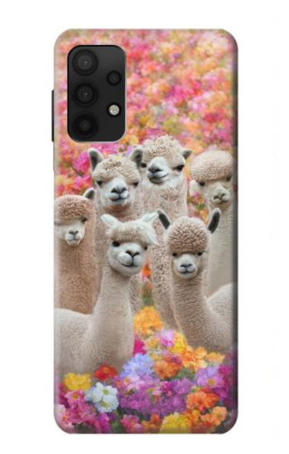 W3916 Alpaca Family Baby Alpaca Hard Case and Leather Flip Case For Samsung Galaxy A32 4G