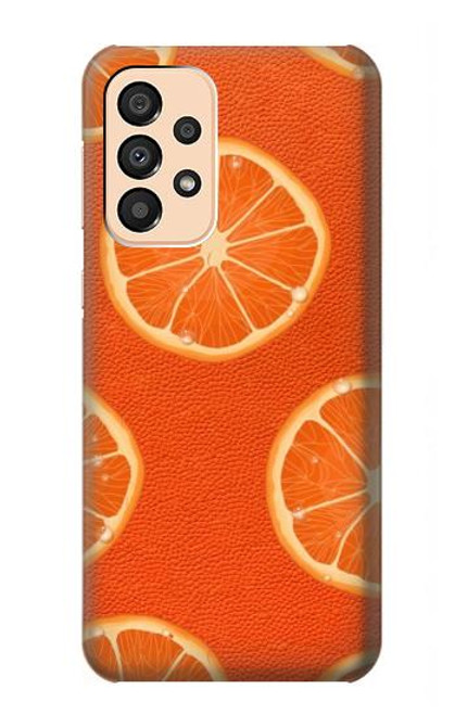 W3946 Seamless Orange Pattern Hard Case and Leather Flip Case For Samsung Galaxy A33 5G