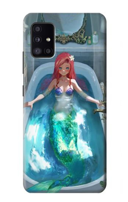 W3911 Cute Little Mermaid Aqua Spa Hard Case and Leather Flip Case For Samsung Galaxy A41