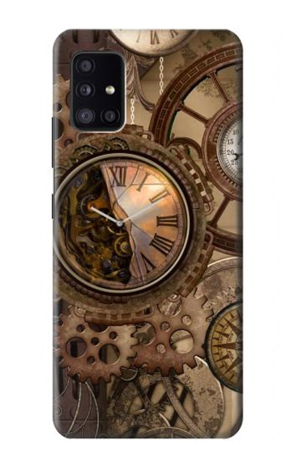 W3927 Compass Clock Gage Steampunk Hard Case and Leather Flip Case For Samsung Galaxy A41