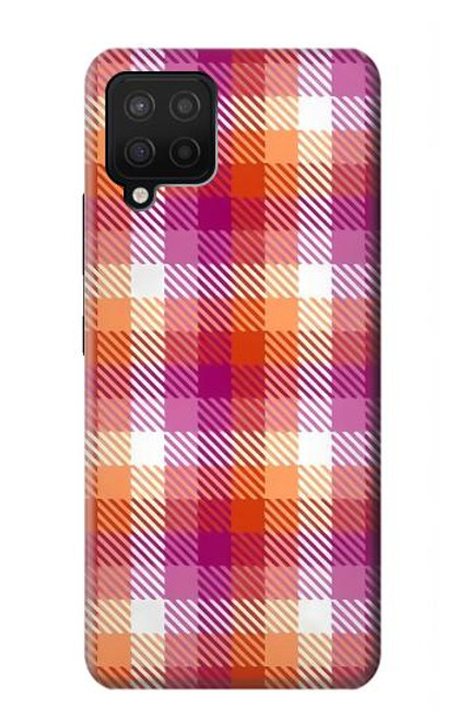 W3941 LGBT Lesbian Pride Flag Plaid Hard Case and Leather Flip Case For Samsung Galaxy A42 5G