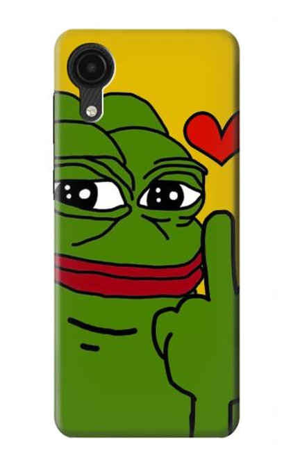 W3945 Pepe Love Middle Finger Hard Case and Leather Flip Case For Samsung Galaxy A03 Core