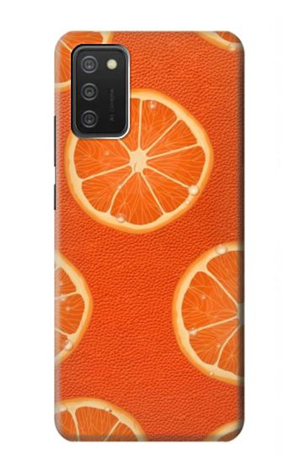 W3946 Seamless Orange Pattern Hard Case and Leather Flip Case For Samsung Galaxy A03S