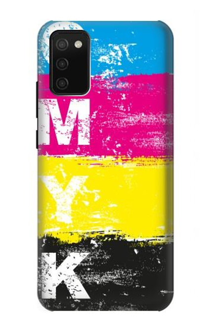 W3930 Cyan Magenta Yellow Key Hard Case and Leather Flip Case For Samsung Galaxy A02s, Galaxy M02s  (NOT FIT with Galaxy A02s Verizon SM-A025V)