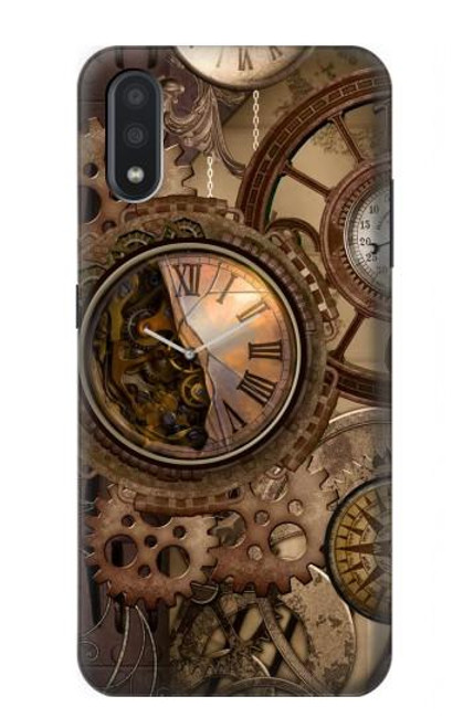 W3927 Compass Clock Gage Steampunk Hard Case and Leather Flip Case For Samsung Galaxy A01