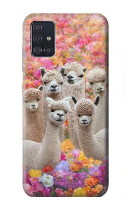 W3916 Alpaca Family Baby Alpaca Hard Case and Leather Flip Case For Samsung Galaxy A51