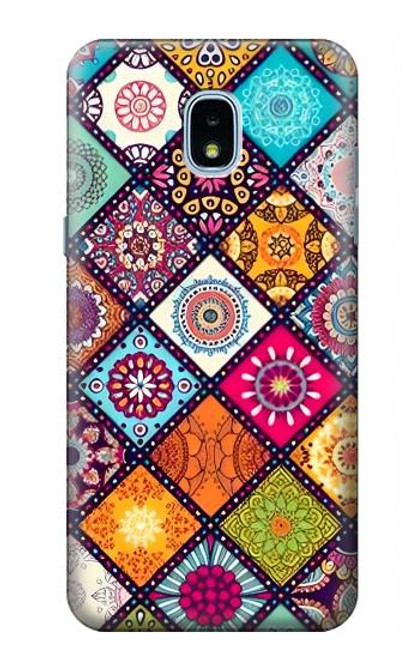 W3943 Maldalas Pattern Hard Case and Leather Flip Case For Samsung Galaxy J3 (2018), J3 Star, J3 V 3rd Gen, J3 Orbit, J3 Achieve, Express Prime 3, Amp Prime 3