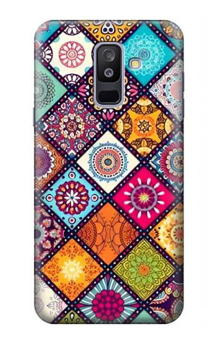 W3943 Maldalas Pattern Hard Case and Leather Flip Case For Samsung Galaxy A6+ (2018), J8 Plus 2018, A6 Plus 2018