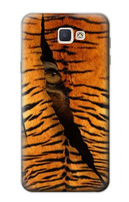 W3951 Tiger Eye Tear Marks Hard Case and Leather Flip Case For Samsung Galaxy J7 Prime (SM-G610F)