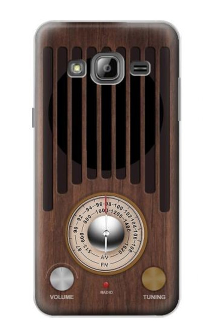 W3935 FM AM Radio Tuner Graphic Hard Case and Leather Flip Case For Samsung Galaxy J3 (2016)