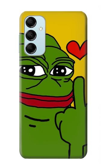 W3945 Pepe Love Middle Finger Hard Case and Leather Flip Case For Samsung Galaxy M14