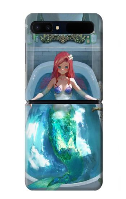 W3911 Cute Little Mermaid Aqua Spa Hard Case For Samsung Galaxy Z Flip 5G