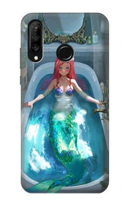 W3911 Cute Little Mermaid Aqua Spa Hard Case and Leather Flip Case For Huawei P30 lite