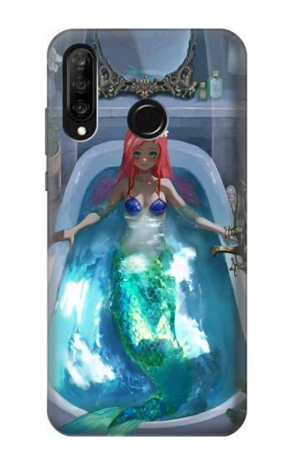 W3912 Cute Little Mermaid Aqua Spa Hard Case and Leather Flip Case For Huawei P30 lite