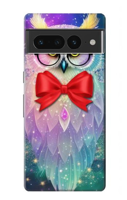 W3934 Fantasy Nerd Owl Hard Case and Leather Flip Case For Google Pixel 7 Pro