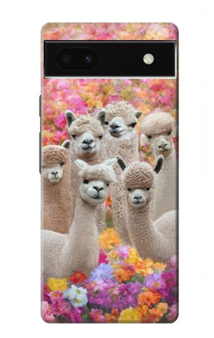 W3916 Alpaca Family Baby Alpaca Hard Case and Leather Flip Case For Google Pixel 6a