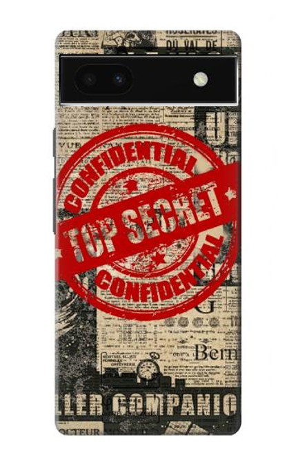 W3937 Text Top Secret Art Vintage Hard Case and Leather Flip Case For Google Pixel 6a