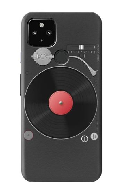 W3952 Turntable Vinyl Record Player Graphic Hard Case and Leather Flip Case For Google Pixel 4a 5G