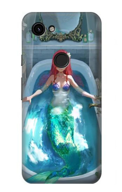 W3911 Cute Little Mermaid Aqua Spa Hard Case and Leather Flip Case For Google Pixel 3a