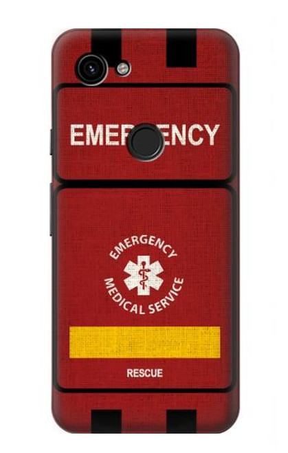 W3957 Emergency Medical Service Hard Case and Leather Flip Case For Google Pixel 3a