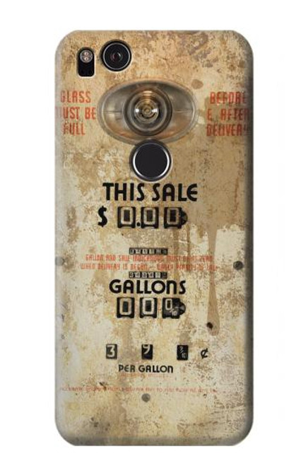 W3954 Vintage Gas Pump Hard Case and Leather Flip Case For Google Pixel 2