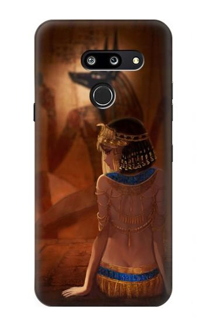 W3919 Egyptian Queen Cleopatra Anubis Hard Case and Leather Flip Case For LG G8 ThinQ