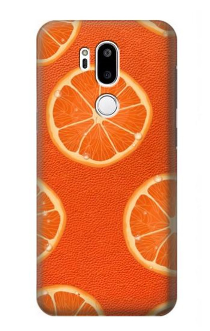 W3946 Seamless Orange Pattern Hard Case and Leather Flip Case For LG G7 ThinQ