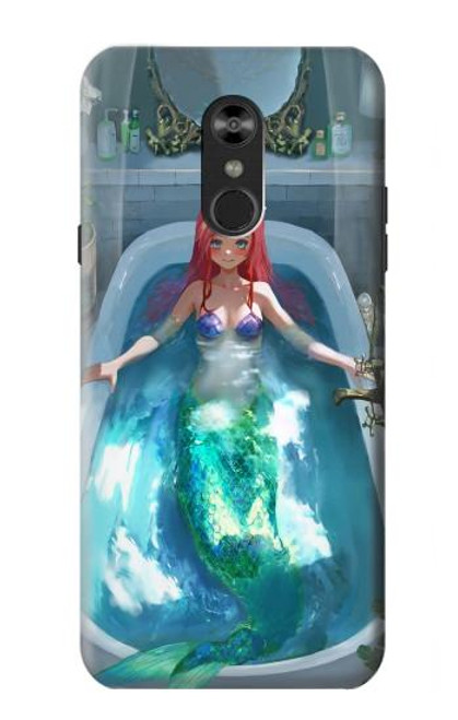 W3911 Cute Little Mermaid Aqua Spa Hard Case and Leather Flip Case For LG Q Stylo 4, LG Q Stylus