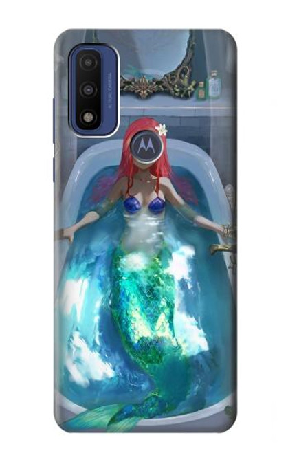 W3912 Cute Little Mermaid Aqua Spa Hard Case and Leather Flip Case For Motorola G Pure
