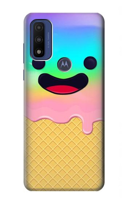 W3939 Ice Cream Cute Smile Hard Case and Leather Flip Case For Motorola G Pure