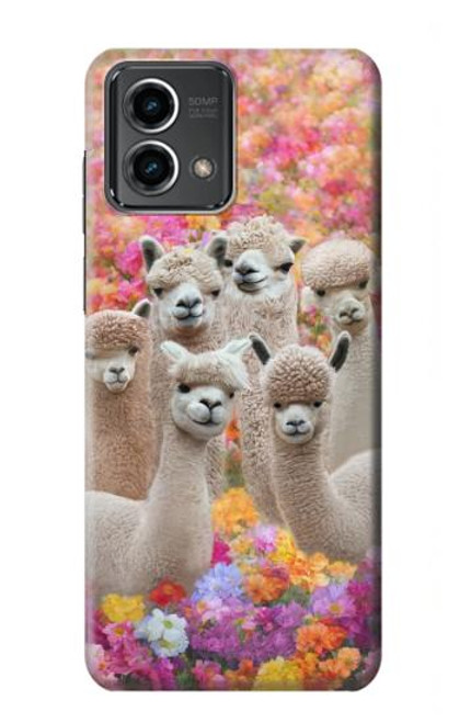 W3916 Alpaca Family Baby Alpaca Hard Case and Leather Flip Case For Motorola Moto G Stylus 5G (2023)