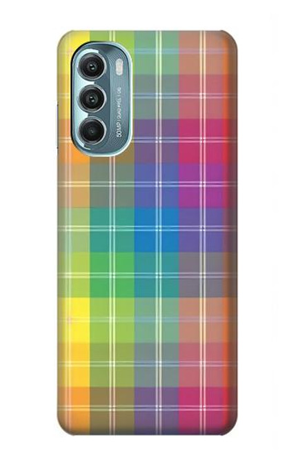 W3942 LGBTQ Rainbow Plaid Tartan Hard Case and Leather Flip Case For Motorola Moto G Stylus 5G (2022)