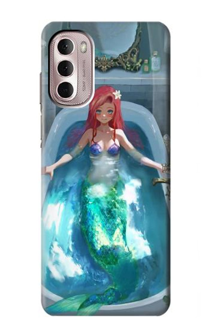 W3911 Cute Little Mermaid Aqua Spa Hard Case and Leather Flip Case For Motorola Moto G Stylus 4G (2022)