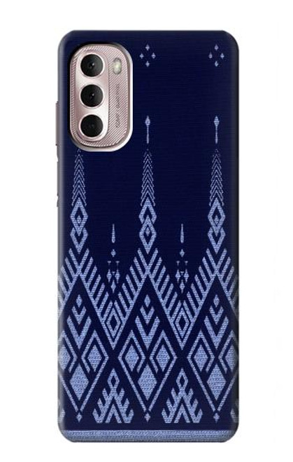 W3950 Textile Thai Blue Pattern Hard Case and Leather Flip Case For Motorola Moto G Stylus 4G (2022)