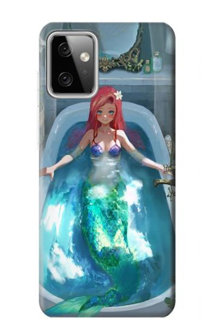 W3911 Cute Little Mermaid Aqua Spa Hard Case and Leather Flip Case For Motorola Moto G Power (2023) 5G