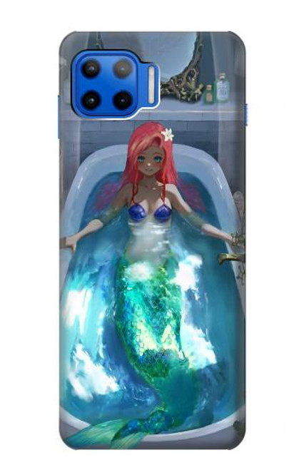 W3912 Cute Little Mermaid Aqua Spa Hard Case and Leather Flip Case For Motorola Moto G 5G Plus