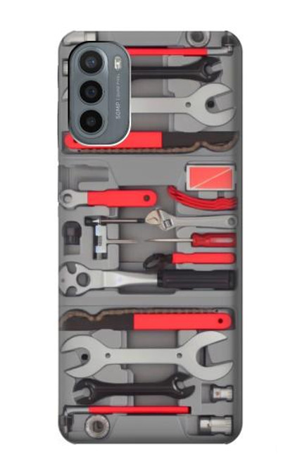 W3921 Bike Repair Tool Graphic Paint Hard Case and Leather Flip Case For Motorola Moto G31