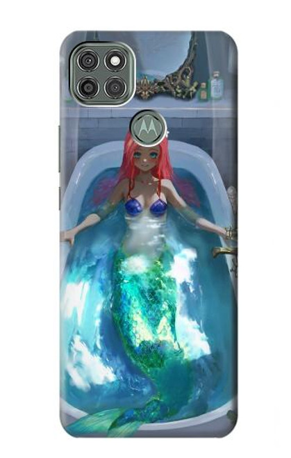 W3912 Cute Little Mermaid Aqua Spa Hard Case and Leather Flip Case For Motorola Moto G9 Power
