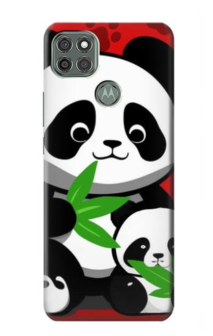 W3929 Cute Panda Eating Bamboo Hard Case and Leather Flip Case For Motorola Moto G9 Power