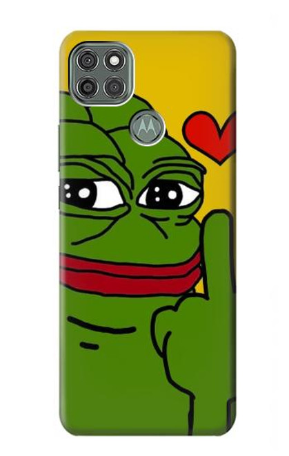 W3945 Pepe Love Middle Finger Hard Case and Leather Flip Case For Motorola Moto G9 Power