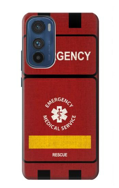 W3957 Emergency Medical Service Hard Case and Leather Flip Case For Motorola Edge 30