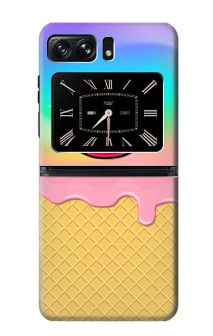 W3939 Ice Cream Cute Smile Hard Case For Motorola Moto Razr 2022