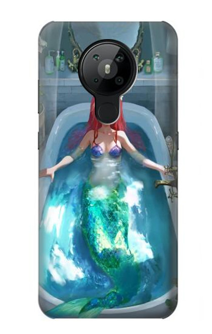 W3911 Cute Little Mermaid Aqua Spa Hard Case and Leather Flip Case For Nokia 5.3