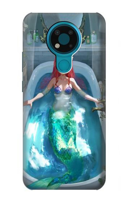 W3911 Cute Little Mermaid Aqua Spa Hard Case and Leather Flip Case For Nokia 3.4