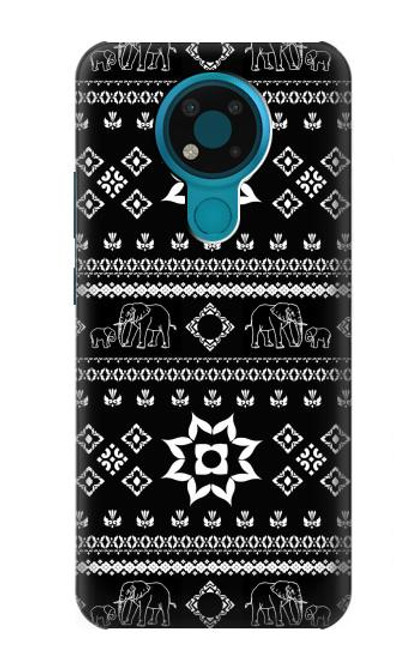 W3932 Elephant Pants Pattern Hard Case and Leather Flip Case For Nokia 3.4