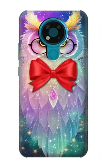 W3934 Fantasy Nerd Owl Hard Case and Leather Flip Case For Nokia 3.4