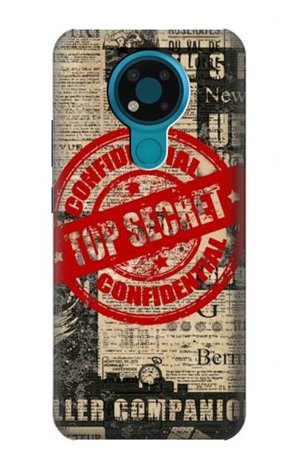 W3937 Text Top Secret Art Vintage Hard Case and Leather Flip Case For Nokia 3.4